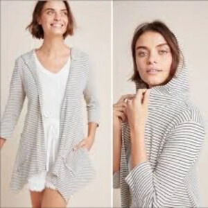 Anthropologie Saturday Sunday Stripe Hooded Cardigan Sweater‎ Women's